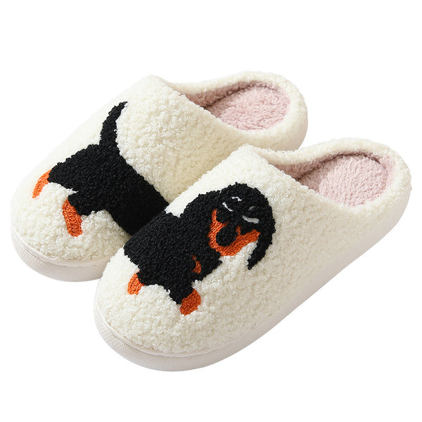 Cute cartoon puppy cotton slippers