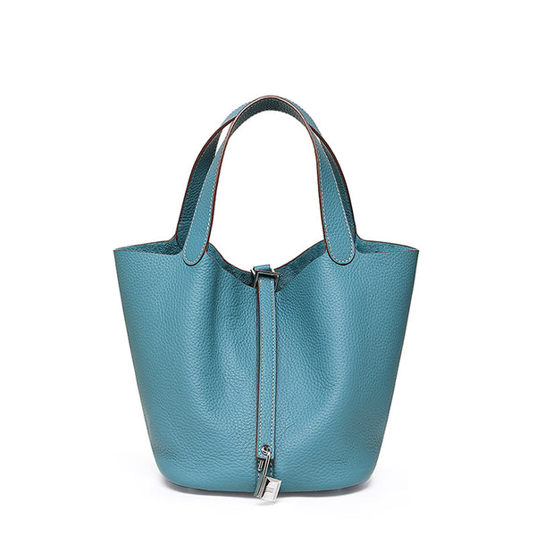 Luxury Leather Bucket Bag