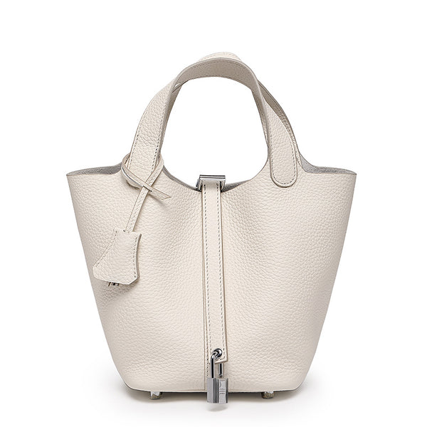 Luxury Leather Bucket Bag