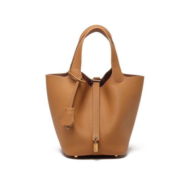 Luxury Leather Bucket Bag