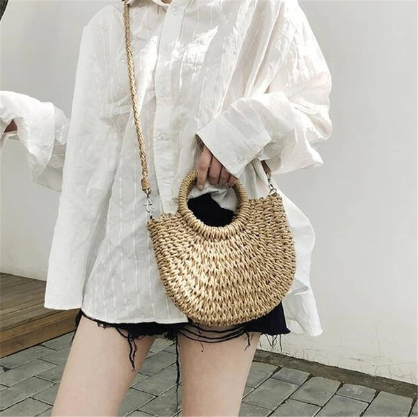 Woven Grass Beach Tote