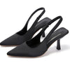 Point Toe Kitten Heel Slingback Pumps