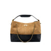Crossbody leather tote bag