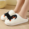 Cute cartoon puppy cotton slippers