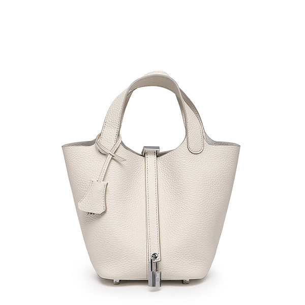 Luxury Leather Bucket Bag