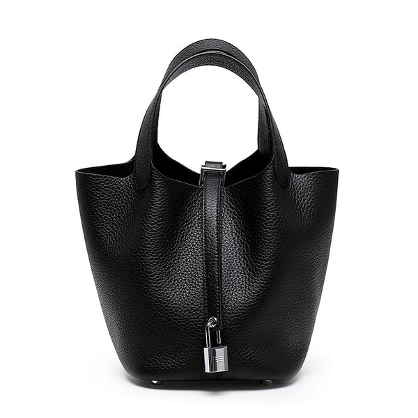 Luxury Leather Bucket Bag