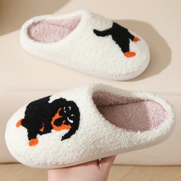 Cute cartoon puppy cotton slippers