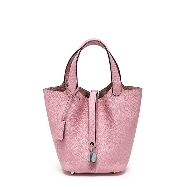 Luxury Leather Bucket Bag