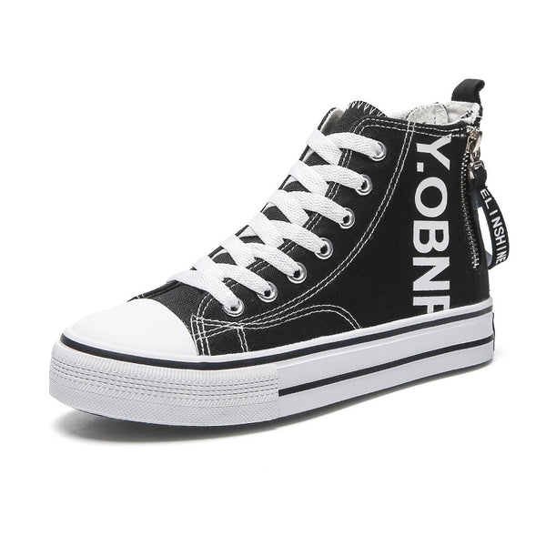 Canvas high-top sneakers