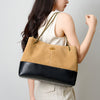 Crossbody leather tote bag