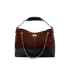 Crossbody leather tote bag