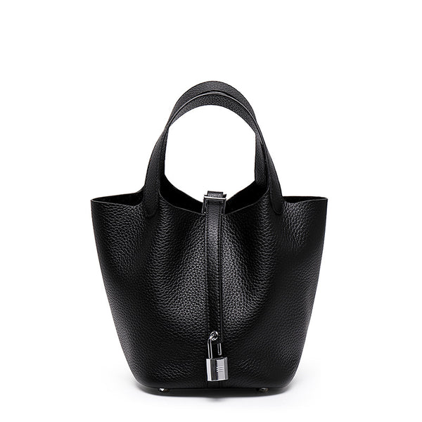 Luxury Leather Bucket Bag