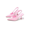 Point Toe Kitten Heel Slingback Pumps