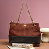 Crossbody leather tote bag