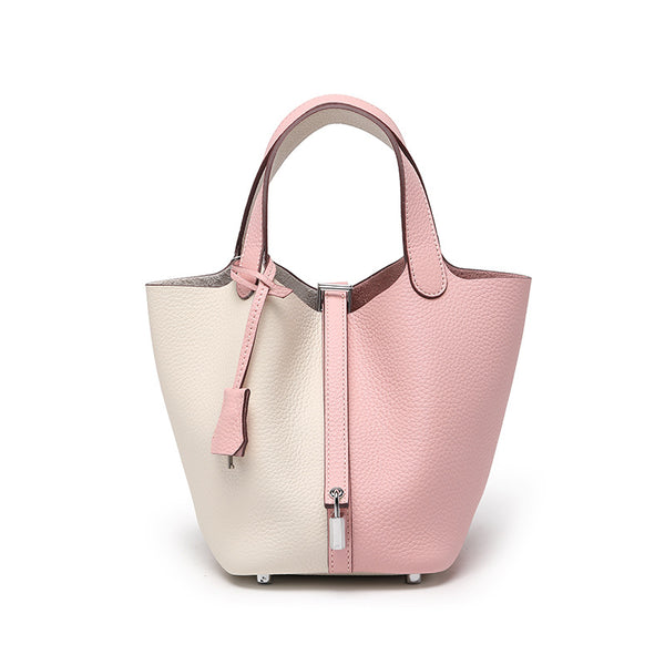 Luxury Leather Bucket Bag