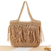 Chic Tassel Woven Clutch